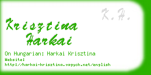 krisztina harkai business card